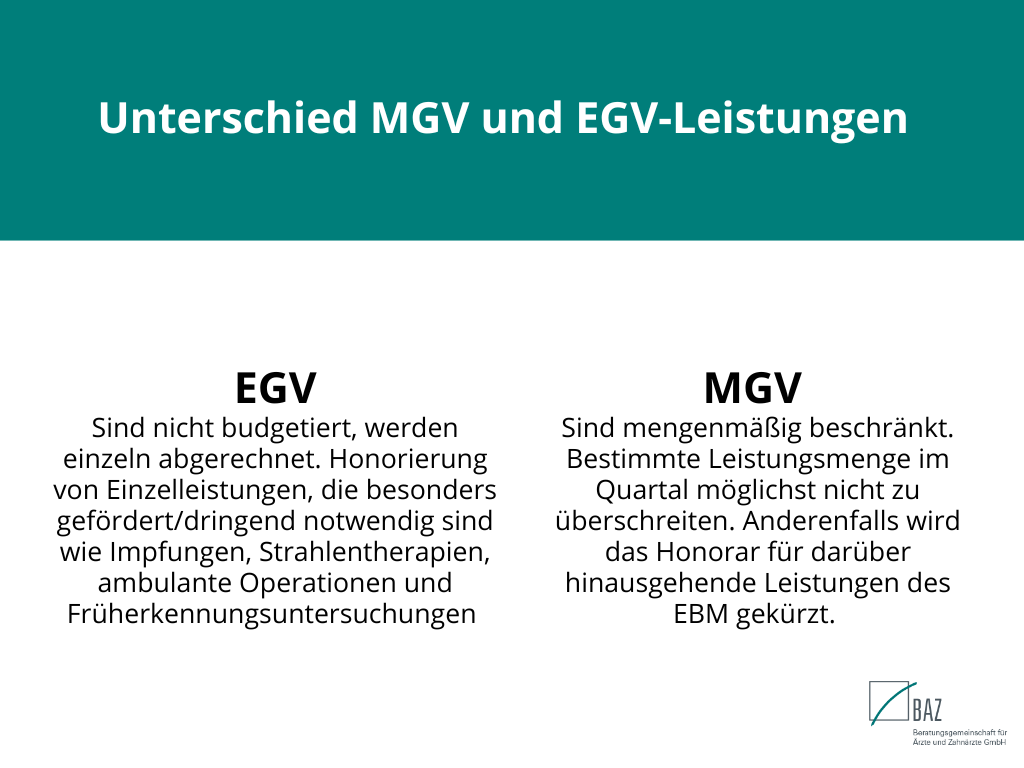 Unterschied MGV und EGV-Leistungen